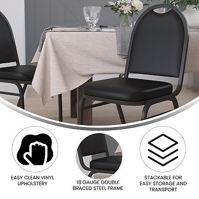 Flash Furniture Commercial Dome Back Stacking Banquet Chair with Metal Frame