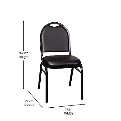 Flash Furniture Commercial Dome Back Stacking Banquet Chair with Metal Frame
