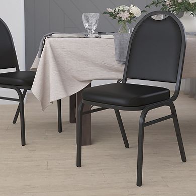 Flash Furniture Commercial Dome Back Stacking Banquet Chair with Metal Frame