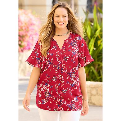 Catherines Women's Plus Size Isabella Romance Blouse