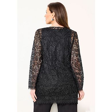 Catherines Women's Plus Size Lace Jacket