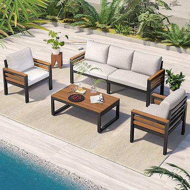Merax 4-Piece Outdoor Patio Furniture Sofa Set