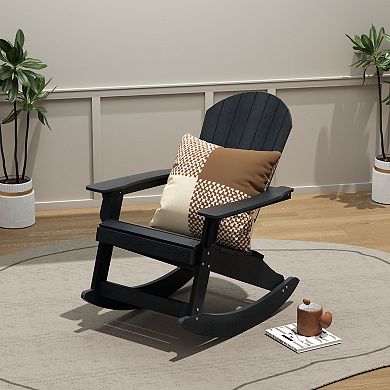 Westintrends Outdoor/patio Hips All-weather Adirondack Rocking Chair