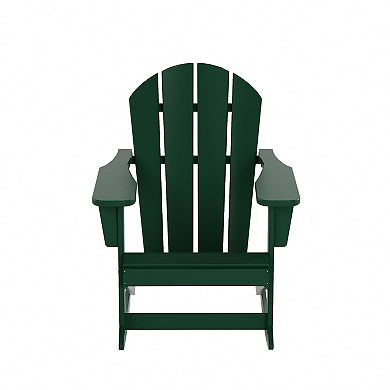 Westintrends Outdoor/patio Rocking Adirondack Chairs With Side Table Set