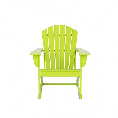 Westintrends Outdoor/patio Poly Plastic Adirondack Rocking Chair