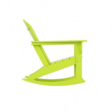 Westintrends Outdoor/patio Poly Plastic Adirondack Rocking Chair