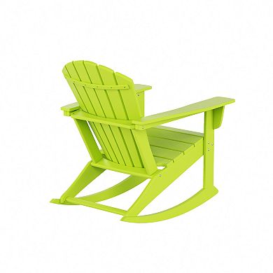 Westintrends Outdoor/patio Poly Plastic Adirondack Rocking Chair