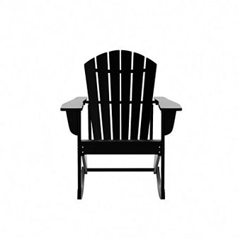Outdoor Patio Poly Plastic Adirondack Rocking Chair