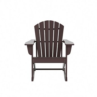 Outdoor Patio Poly Plastic Adirondack Rocking Chair
