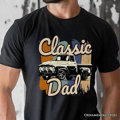 Classic Dad T-Shirt, Black Retro Truck Fathers Tee