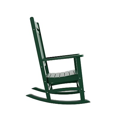 Westintrends Outdoor Patio Porch Rocking Chair With Side Table Set