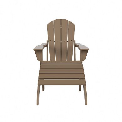 Westintrends Classic Adirondack Chair With Ottoman
