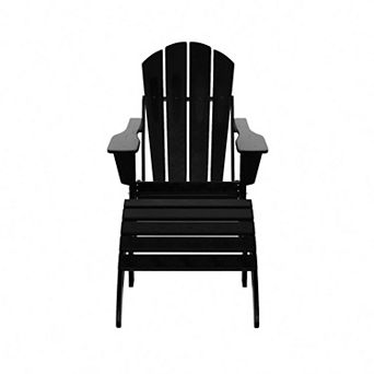 Westintrends Classic Adirondack Chair With Ottoman