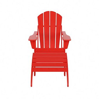 Westintrends Classic Adirondack Chair With Ottoman