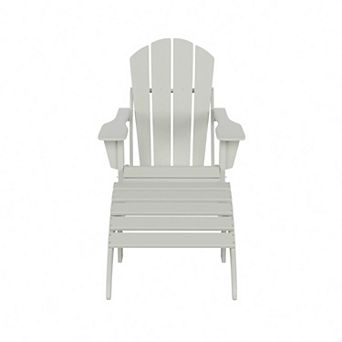 Westintrends Classic Adirondack Chair With Ottoman