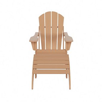 Westintrends Classic Adirondack Chair With Ottoman