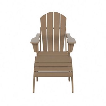 Westintrends Classic Adirondack Chair With Ottoman