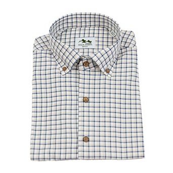Wear Sierra Men's Button Down Top Shelf Cotton Short Sleeve Shirts with Plaid Pattern