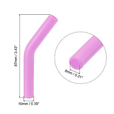 8pcs Silicone Straw Elbows Tips, Soft Reusable Straw Covers Fit for 8mm/0.31" OD Straws