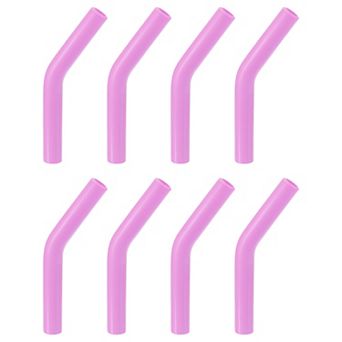 8 pc Silicone Straw Elbows Tips, Soft Reusable Straw Covers Fit for 8mm/0.31" OD Straws