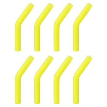 8 pc Silicone Straw Elbows Tips, Soft Reusable Straw Covers Fit for 8mm/0.31" OD Straws