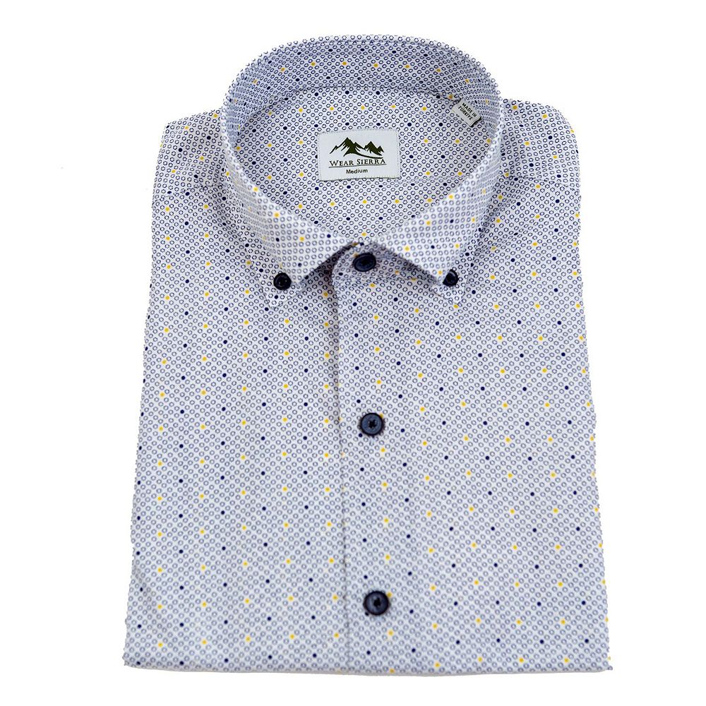 Wear Sierra Top Shelf Men's Turkish Cotton Long Sleeve Button-Up Shirt, Classic Gray