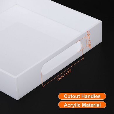 Modern Elegant 20" x 20" Large White Acrylic Tray