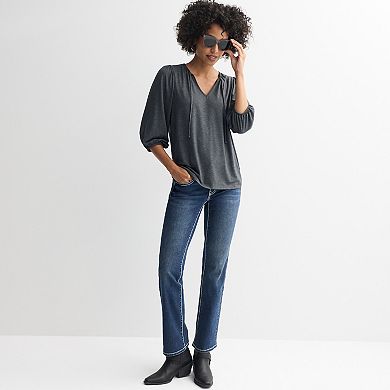 Women's Apt. 9® Ribbon Detail V-Neck Top