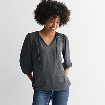 Women's Apt. 9® Ribbon Detail V-Neck Top
