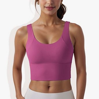 Women's Padded Sports Bra with Wide Straps and Medium Support