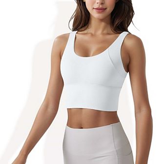 Women's Padded Sports Bra with Wide Straps and Medium Support