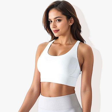 Women's Seamless Tight Cross Back Sports Bra