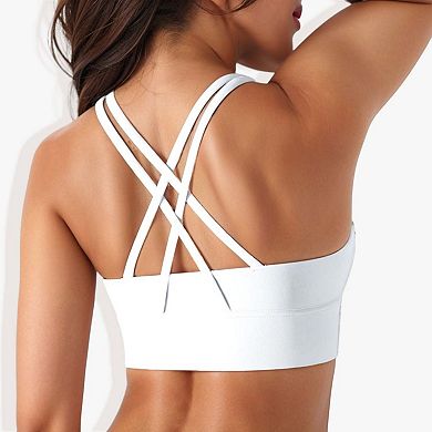Women's Seamless Tight Cross Back Sports Bra