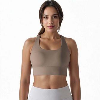 Women's Seamless Tight Cross Back Sports Bra
