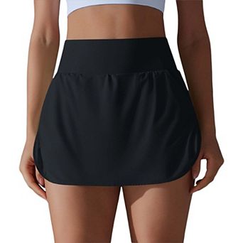 Women's High Waist Athletic Skirted Skorts with Pocket Detail