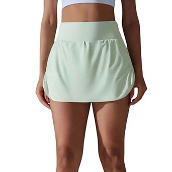 Women's High Waist Athletic Skirted Skorts with Pocket Detail