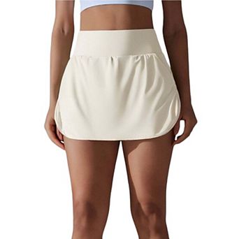 Women's High Waist Athletic Skirted Skorts with Pocket Detail