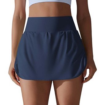 Women's High Waist Athletic Skirted Skorts with Pocket Detail