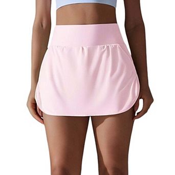 Women's High Waist Athletic Skirted Skorts with Pocket Detail