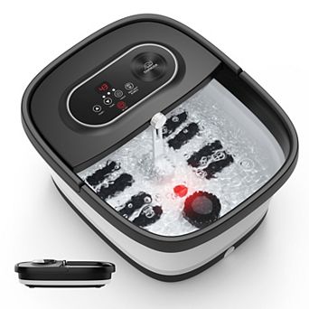 Snailax Foot Soaker with Heat Foot Bath Foot Spa with 8 Shiatsu Massage Rollers