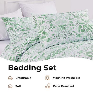 SERWALL 3-Piece Luxury Cool Duvet Cover & Sham Set