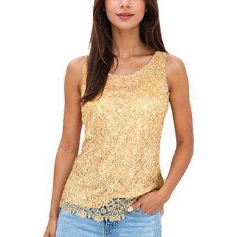 Women's Shine Bright Sequin Sleeveless Tank