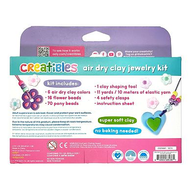 Ooly Creatibles Air Dry Clay Jewelry Kit