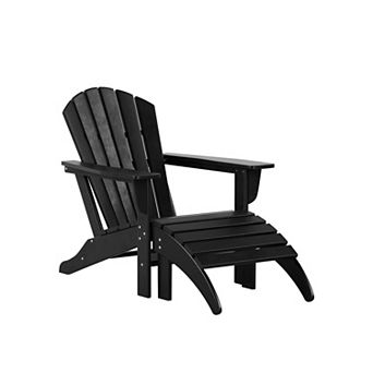 Westintrends Outdoor Adirondack Chair With Ottoman