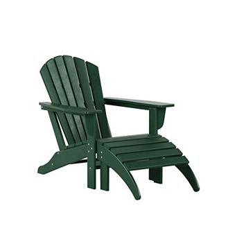 Westintrends Outdoor Adirondack Chair With Ottoman