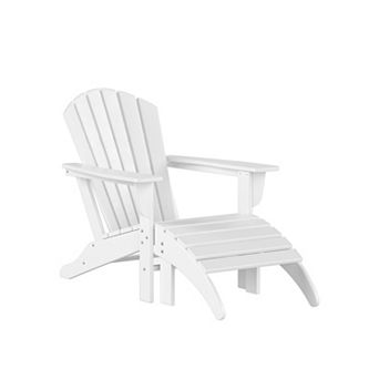 Westintrends Outdoor Adirondack Chair With Ottoman