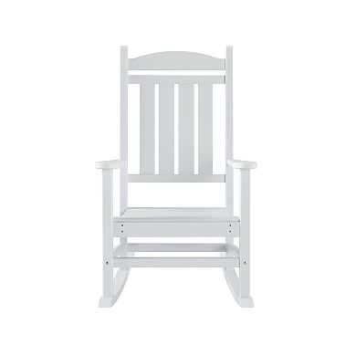Westintrends Outdoor/patio Poly Classic Porch Rocking Chair