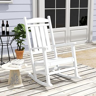 Westintrends Outdoor/patio Poly Classic Porch Rocking Chair