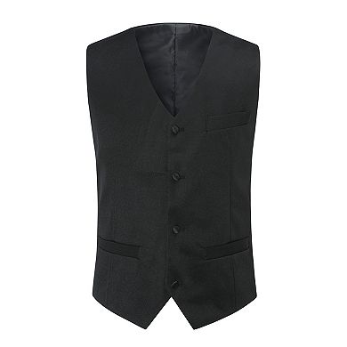 Men's Tailored 3-Piece Slim Fit Tuxedo Set: Dinner Jacket, Vest & Trousers