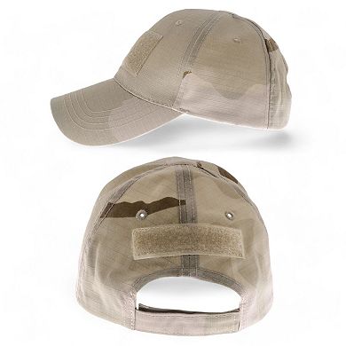 Camo Tactical Cap with Velcro Patch for Customization and Adjustable Fit